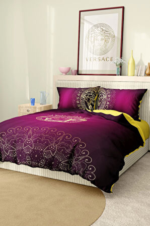 Marka Nevresim Takımı Çift Kişilik Pamuklu Saten Kumaş 6 Parça 3D Dijital Baskı Duvet Cover Set