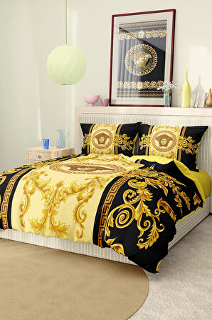 Marka Nevresim Takımı Çift Kişilik Pamuklu Saten Kumaş 6 Parça 3D Dijital Baskı Duvet Cover Set