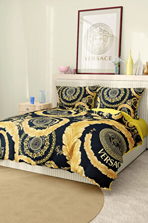 Marka Nevresim Takımı Çift Kişilik Pamuklu Saten Kumaş 6 Parça 3D Dijital Baskı Duvet Cover Set