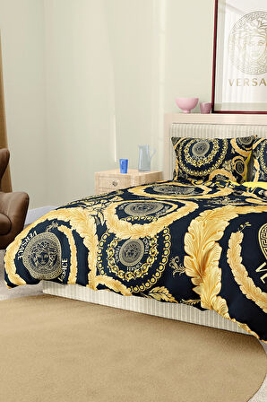 Marka Nevresim Takımı Çift Kişilik Pamuklu Saten Kumaş 6 Parça 3D Dijital Baskı Duvet Cover Set