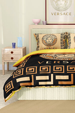 Marka Nevresim Takımı Çift Kişilik Pamuklu Saten Kumaş 6 Parça 3D Dijital Baskı Duvet Cover Set