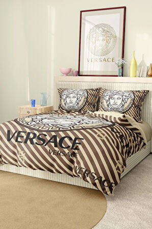 Marka Nevresim Takımı Çift Kişilik Pamuklu Saten Kumaş 6 Parça 3D Dijital Baskı Duvet Cover Set