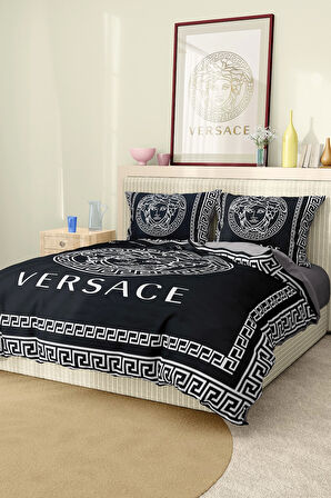 Marka Nevresim Takımı Çift Kişilik Pamuklu Saten Kumaş 6 Parça 3D Dijital Baskı Duvet Cover Set