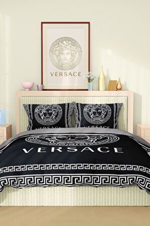 Marka Nevresim Takımı Çift Kişilik Pamuklu Saten Kumaş 6 Parça 3D Dijital Baskı Duvet Cover Set