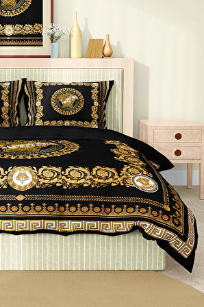 Marka Nevresim Takımı Çift Kişilik Pamuklu Saten Kumaş 6 Parça 3D Dijital Baskı Duvet Cover Set