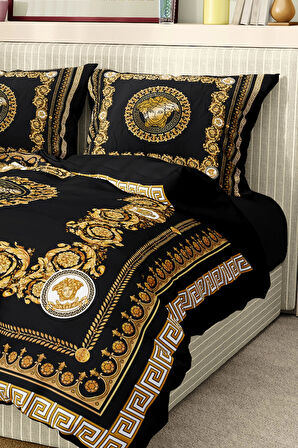 Marka Nevresim Takımı Çift Kişilik Pamuklu Saten Kumaş 6 Parça 3D Dijital Baskı Duvet Cover Set