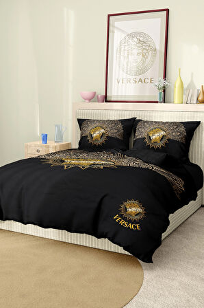 Marka Nevresim Takımı Çift Kişilik Pamuklu Saten Kumaş 6 Parça 3D Dijital Baskı Duvet Cover Set