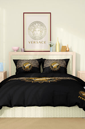 Marka Nevresim Takımı Çift Kişilik Pamuklu Saten Kumaş 6 Parça 3D Dijital Baskı Duvet Cover Set
