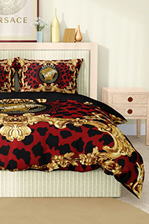 Marka Nevresim Takımı Çift Kişilik Pamuklu Saten Kumaş 6 Parça 3D Dijital Baskı Duvet Cover Set