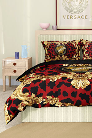 Marka Nevresim Takımı Çift Kişilik Pamuklu Saten Kumaş 6 Parça 3D Dijital Baskı Duvet Cover Set