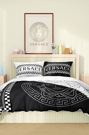 Marka Nevresim Takımı Çift Kişilik Pamuklu Saten Kumaş 6 Parça 3D Dijital Baskı Duvet Cover Set