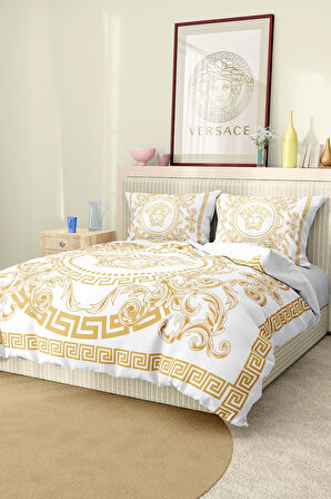 Marka Nevresim Takımı Çift Kişilik Pamuklu Saten Kumaş 6 Parça 3D Dijital Baskı Duvet Cover Set