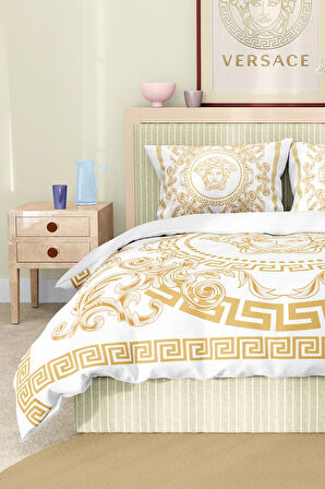 Marka Nevresim Takımı Çift Kişilik Pamuklu Saten Kumaş 6 Parça 3D Dijital Baskı Duvet Cover Set