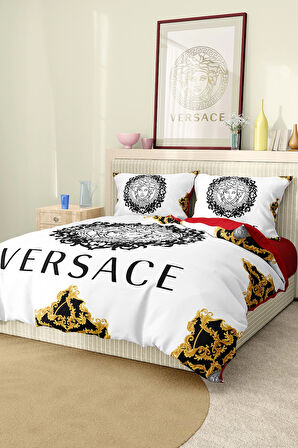 Marka Nevresim Takımı Çift Kişilik Pamuklu Saten Kumaş 6 Parça 3D Dijital Baskı Duvet Cover Set