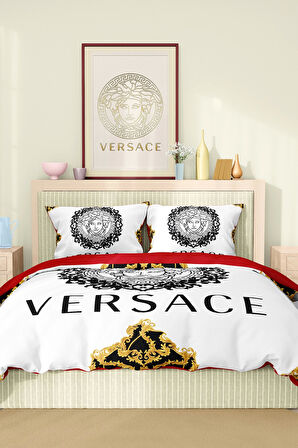 Marka Nevresim Takımı Çift Kişilik Pamuklu Saten Kumaş 6 Parça 3D Dijital Baskı Duvet Cover Set
