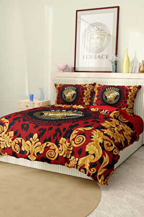 Marka Nevresim Takımı Çift Kişilik Pamuklu Saten Kumaş 6 Parça 3D Dijital Baskı Duvet Cover Set