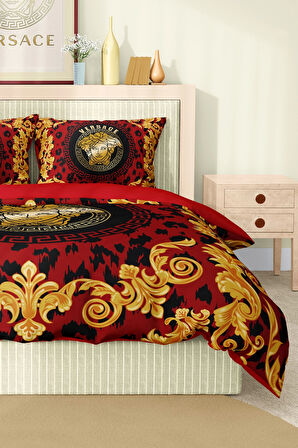Marka Nevresim Takımı Çift Kişilik Pamuklu Saten Kumaş 6 Parça 3D Dijital Baskı Duvet Cover Set