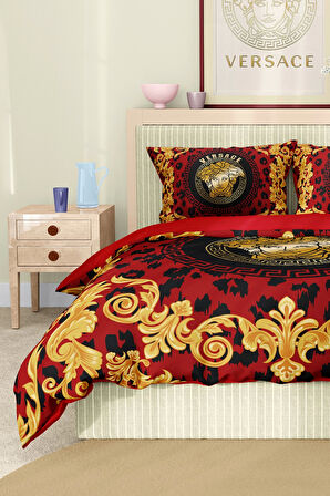 Marka Nevresim Takımı Çift Kişilik Pamuklu Saten Kumaş 6 Parça 3D Dijital Baskı Duvet Cover Set