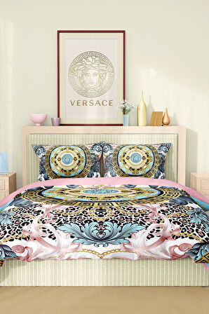 Marka Nevresim Takımı Çift Kişilik Pamuklu Saten Kumaş 6 Parça 3D Dijital Baskı Duvet Cover Set