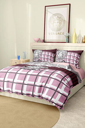 Marka Nevresim Takımı Çift Kişilik Pamuklu Saten Kumaş 6 Parça 3D Dijital Baskı Duvet Cover Set