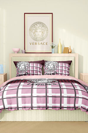 Marka Nevresim Takımı Çift Kişilik Pamuklu Saten Kumaş 6 Parça 3D Dijital Baskı Duvet Cover Set