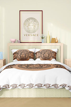 Marka Nevresim Takımı Çift Kişilik Pamuklu Saten Kumaş 6 Parça 3D Dijital Baskı Duvet Cover Set