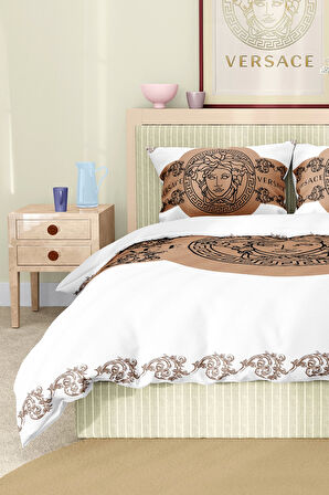 Marka Nevresim Takımı Çift Kişilik Pamuklu Saten Kumaş 6 Parça 3D Dijital Baskı Duvet Cover Set
