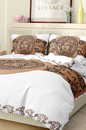 Marka Nevresim Takımı Çift Kişilik Pamuklu Saten Kumaş 6 Parça 3D Dijital Baskı Duvet Cover Set