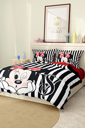 Marka Nevresim Takımı Çift Kişilik Pamuklu Saten Kumaş 6 Parça 3D Dijital Baskı Duvet Cover Set