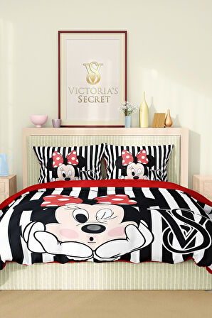 Marka Nevresim Takımı Çift Kişilik Pamuklu Saten Kumaş 6 Parça 3D Dijital Baskı Duvet Cover Set