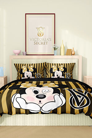 Marka Nevresim Takımı Çift Kişilik Pamuklu Saten Kumaş 6 Parça 3D Dijital Baskı Duvet Cover Set