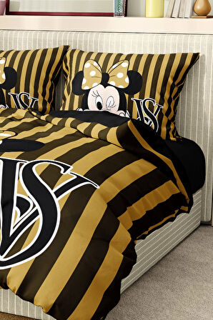 Marka Nevresim Takımı Çift Kişilik Pamuklu Saten Kumaş 6 Parça 3D Dijital Baskı Duvet Cover Set