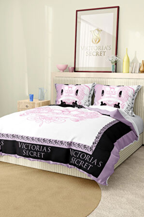 Marka Nevresim Takımı Çift Kişilik Pamuklu Saten Kumaş 6 Parça 3D Dijital Baskı Duvet Cover Set
