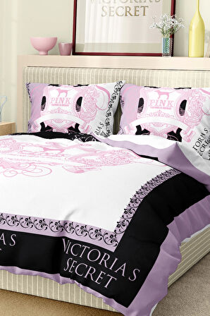 Marka Nevresim Takımı Çift Kişilik Pamuklu Saten Kumaş 6 Parça 3D Dijital Baskı Duvet Cover Set