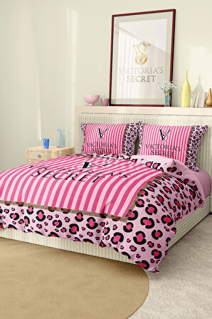 Marka Nevresim Takımı Çift Kişilik Pamuklu Saten Kumaş 6 Parça 3D Dijital Baskı Duvet Cover Set