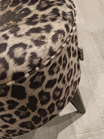 MERCAN MOBİLYA Leopar Desenli Puf Bench  43 cm