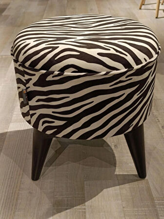 MERCAN MOBİLYA Leopar Desenli Puf Bench43 cm