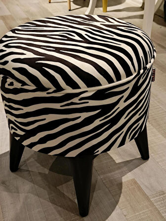 MERCAN MOBİLYA Leopar Desenli Puf Bench43 cm