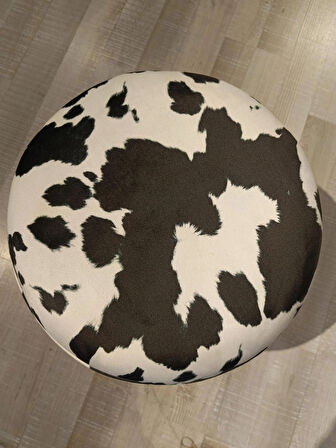 MERCAN MOBİLYA Puf Bench Leopar desen 43 cm