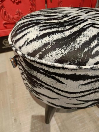 Mercan mobilya  Leopar Desenli Puf 43 cm Bench