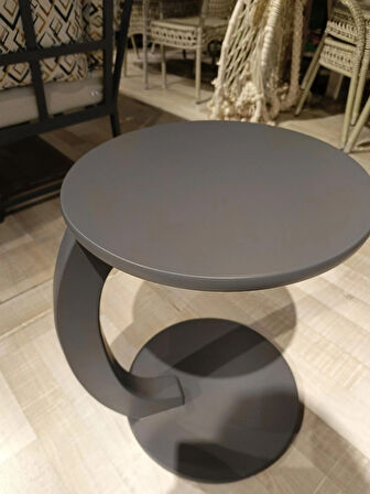 MERCAN MOBİLYA Tekerlekli Yan C Sehpa Antrasit  