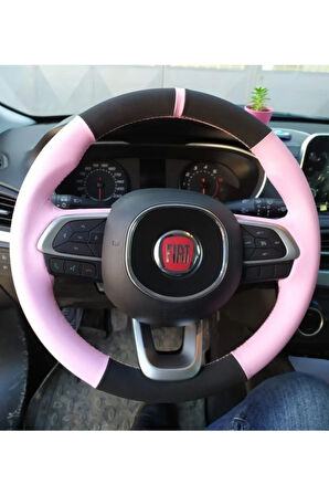 Pembe Yüzüklü Fiat Egea Araca Özel Orjinal Direksiyon Kaplama (DİGER ARACLAR İCİN MODEL YAZİNİZ)
