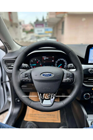 Ford Transit 2020 Derili Direksiyon 2024  Araca Özel Orijinal Kaplama Deri Direksiyon Kılıfı