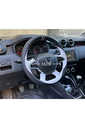 Dacia Duster Tasarım Orjinal Kaplama Deri Direksiyon Kilifi