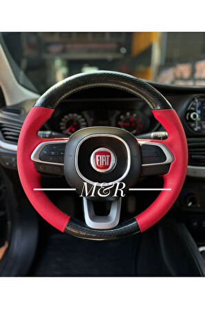 Fiat Egea Kristal Karbon  Kaplama Deri Direksiyon Kılıfı