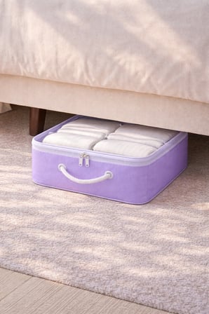 Şeffaf Kapaklı Hurç – 28x32x15 cm Orta Boy Dolap İçi Kıyafet ve Havlu Düzenleyici