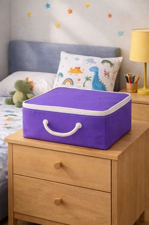 Şeffaf Kapaklı Saklama Hurcu 28x32x15 – Kıyafet, Çorap ve Dolap Düzenleyici Organizer
