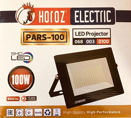 Horoz Pars-100 Led Projektör Beyaz Işık 100w