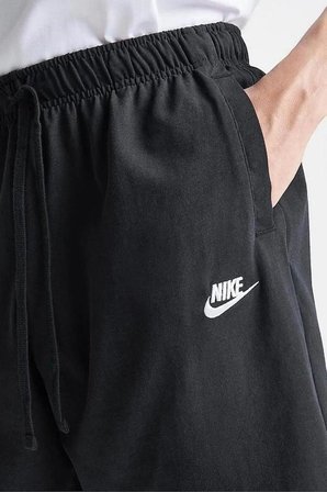 Sportswear Clup Fleece Jersey Standart Fit Kesim Siyah Erkek Şort