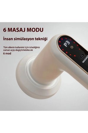Elektrikli Vücut Masaj Aleti 5 Başlıklı LCD Ekranlı Çok Fonksiyonlu Şekillendirici